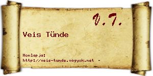 Veis Tünde névjegykártya